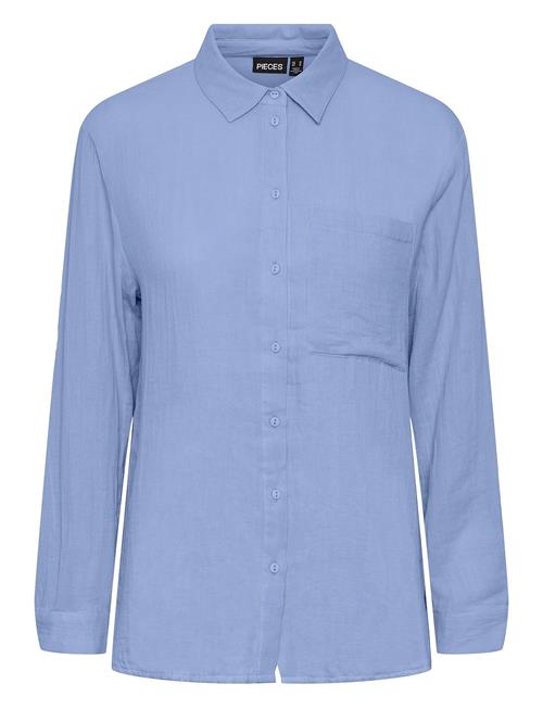 Pcmastina Ls Relaxed Shirt Pieces Blue