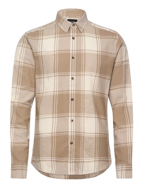Onsgudmund Ls Checked Shirt Noos ONLY & SONS Beige