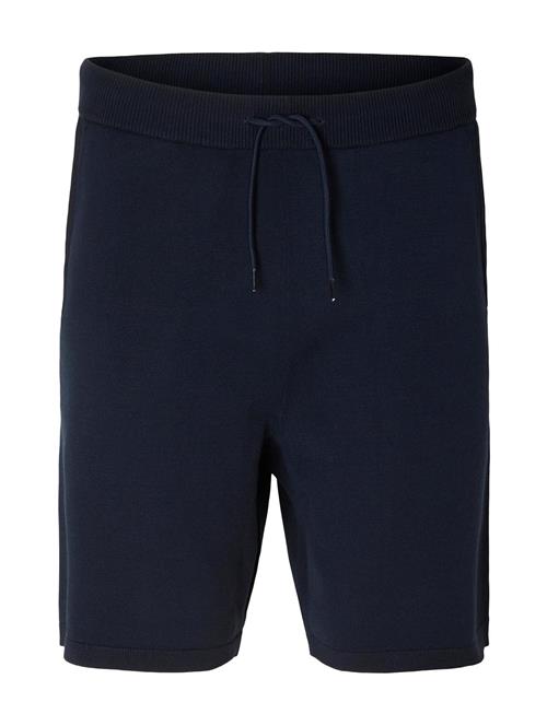 Slhteller Knit Shorts Selected Homme Navy