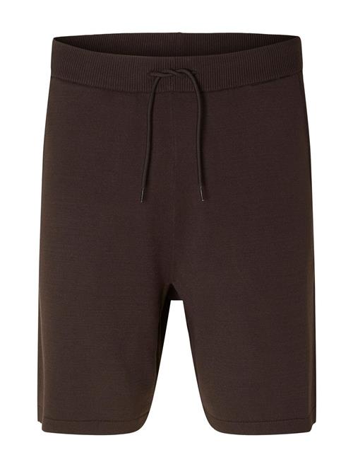 Slhteller Knit Shorts Selected Homme Brown