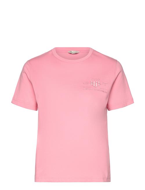 Reg Tonal Shield Ss T-Shirt GANT Pink