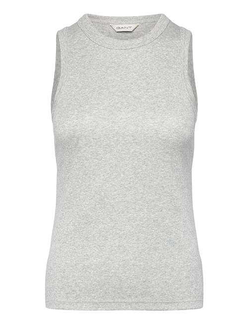 High Neck Rib Tank Top GANT Grey