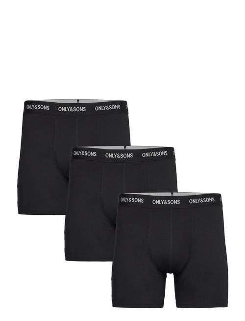 Onsfitz Solid Black Boxer 3Pack Noos ONLY & SONS Black