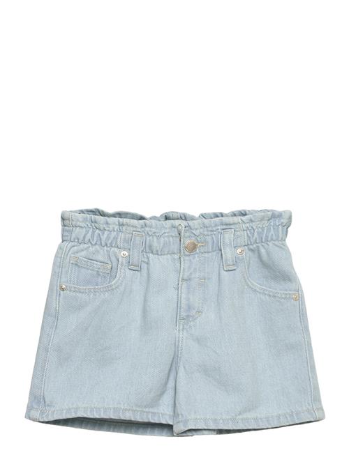 Paperbag Denim Shorts Mango Blue