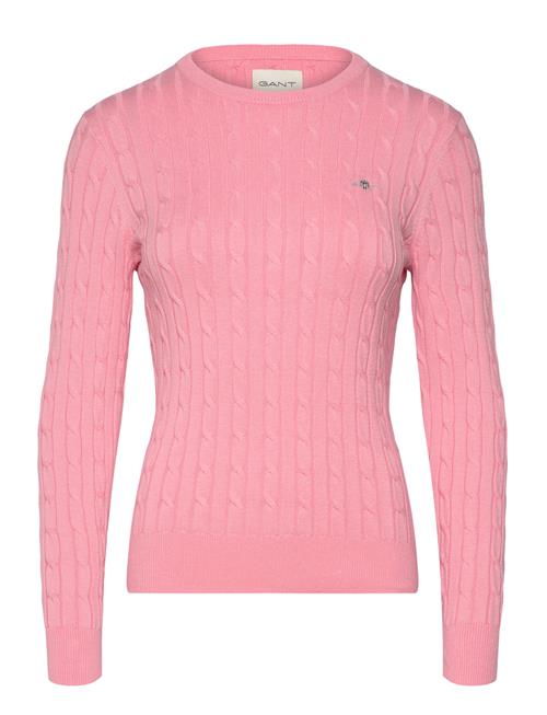 Stretch Cotton Cable C-Neck GANT Pink