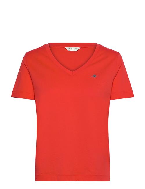 Reg Shield Ss V-Neck T-Shirt GANT Red