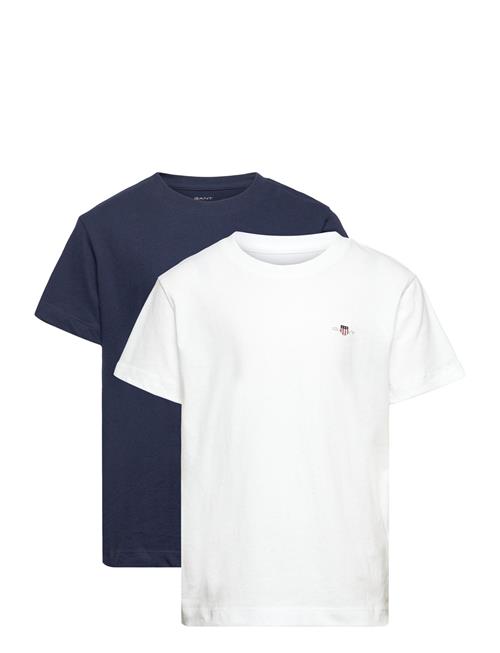 C-Neck T-Shirt 2-Pack GANT Patterned