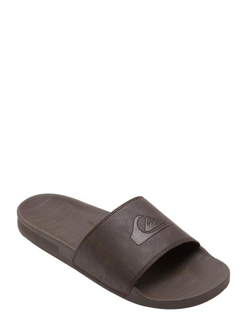 Rivi Nubuck Slide Quiksilver Brown