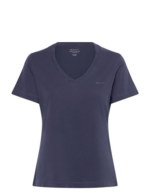Reg Sunfaded Ss V-Neck T-Shirt GANT Blue
