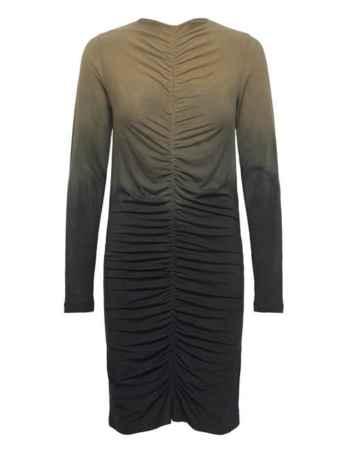 Rabens Saloner Flow Gather Short Dress - Isja Rabens Sal R Khaki