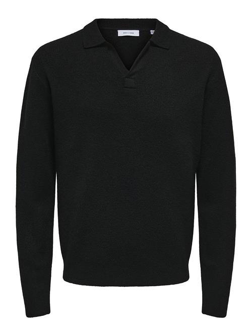 Se Onsraymond Reg 12 Resort Knit ONLY & SONS Black ved Booztlet