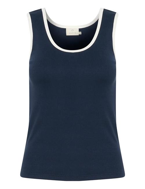 Kacarna Contrast Top Kaffe Navy