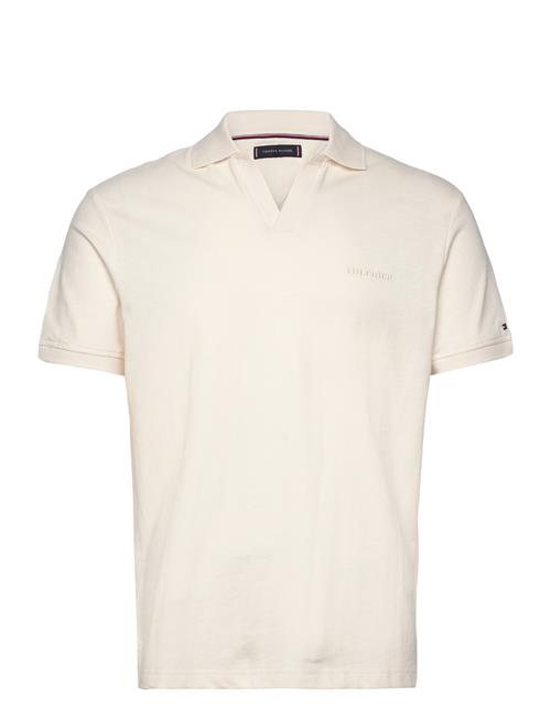 Cotton Linen Terry Reg Polo Tommy Hilfiger White