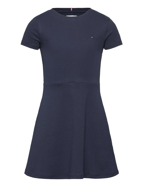 Essential Skater Dress Ss Tommy Hilfiger Navy