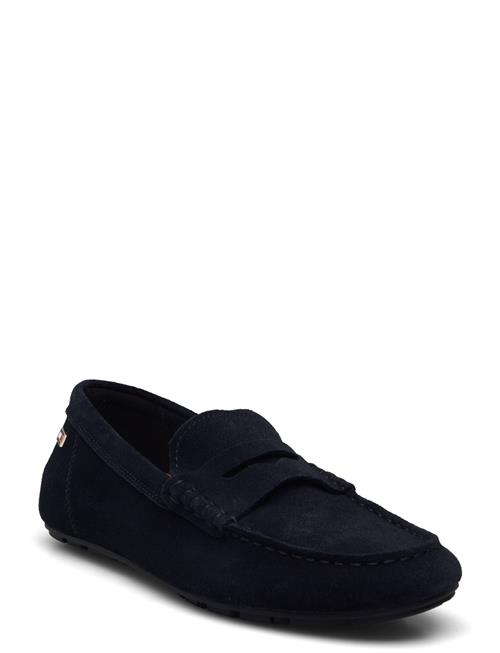 Flag Soft Suede Driver Loafer Tommy Hilfiger Navy