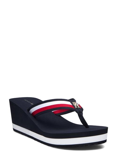 Th Corporate Wedge Beach Sandal Tommy Hilfiger Navy