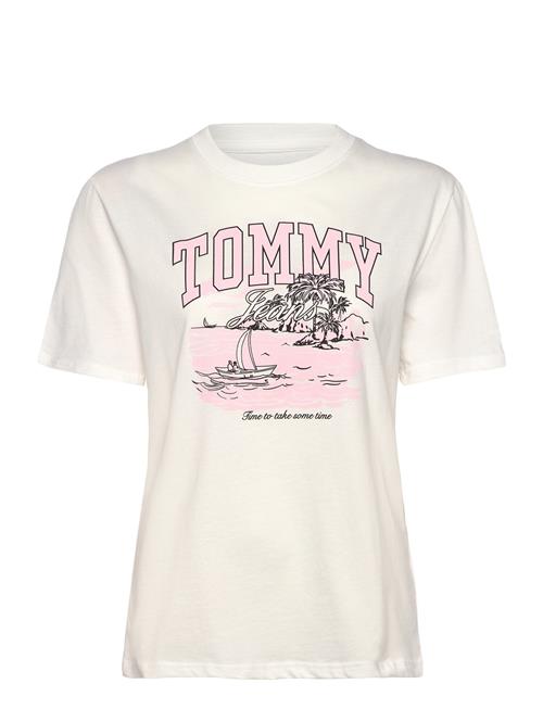 Tjw Rlx Tonal Tropics Tee Tommy Jeans White