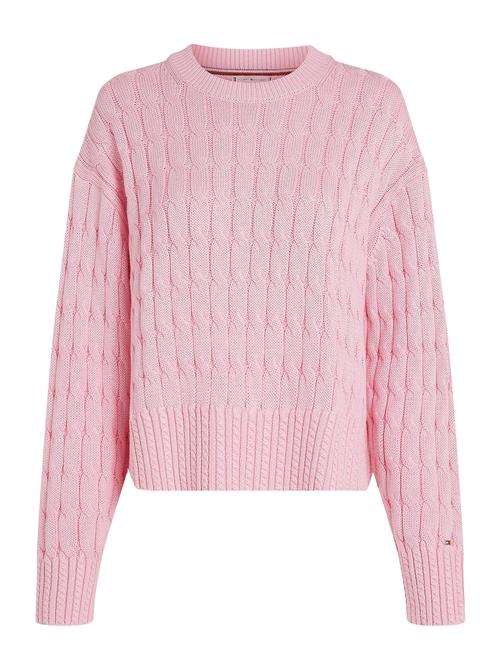 Soft Co Cable C-Nk Ls Swt Tommy Hilfiger Pink