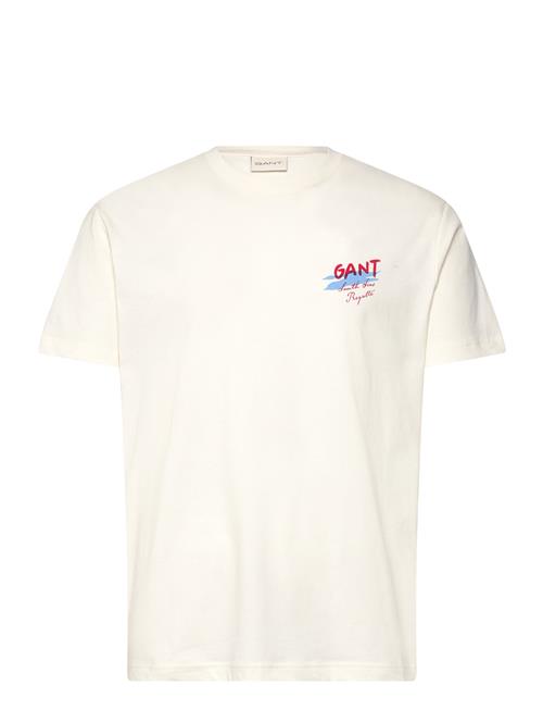 Placed Graphic T-Shirt GANT Cream