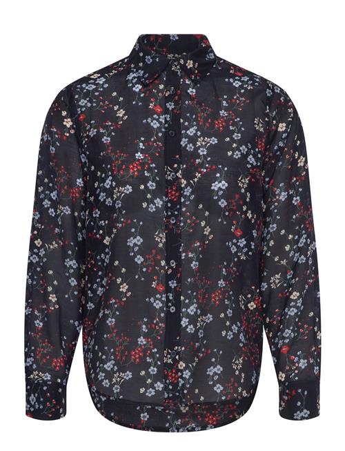 Reg Floral Print Cot Silk Shirt GANT Black