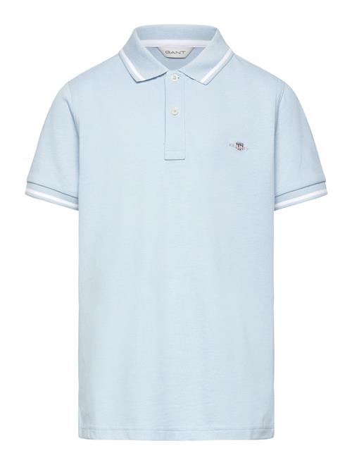 Contrast Tipping Ss Pique Rugger GANT Blue