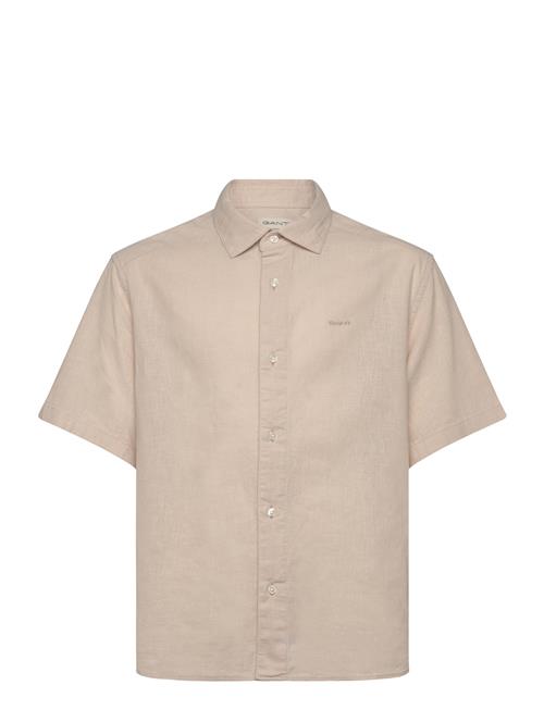 Cotton Linen Ss Shirt GANT Beige