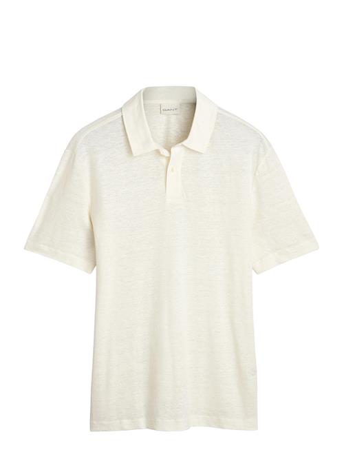 Linen Ss Polo GANT Cream