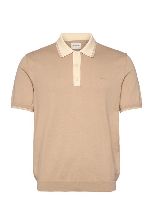 Modal Blend Ss Polo GANT Beige