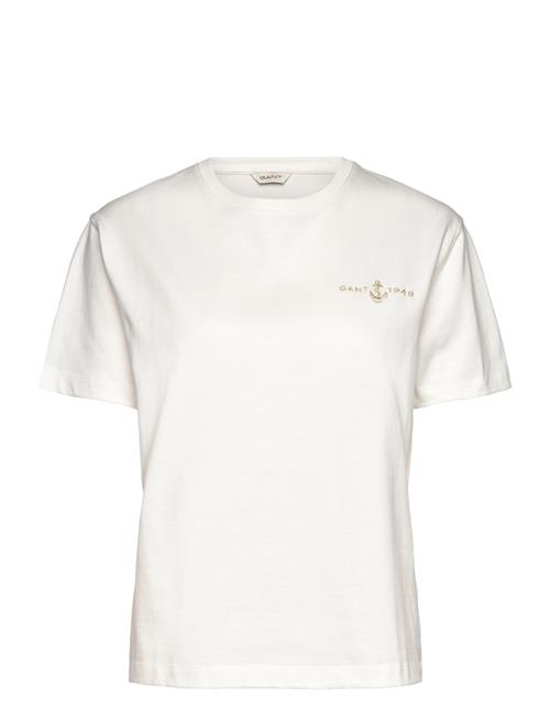 Embroidered Anchor Ss T-Shirt GANT White