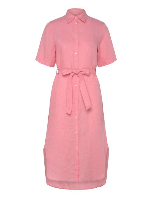 Reg Linen Ss Shirt Dress GANT Pink
