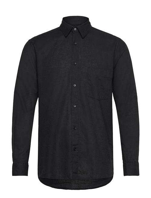 Cotton Linen Sune Shirt Mads Nørgaard Black
