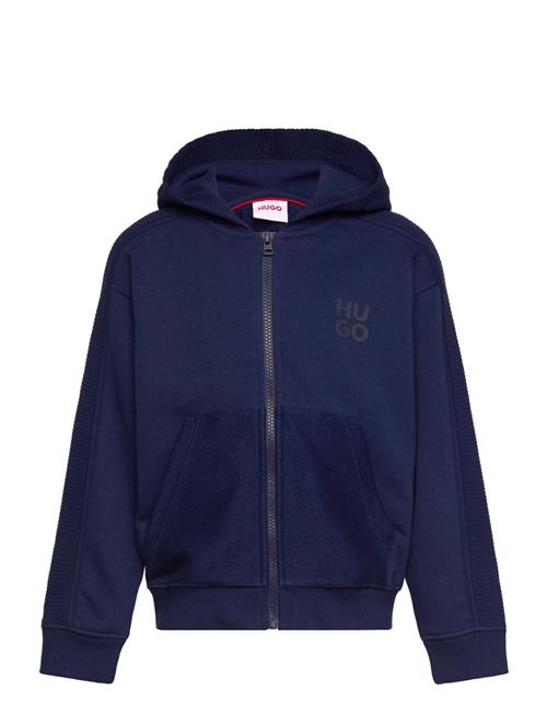 Hooded Cardigan Hugo Kids Navy