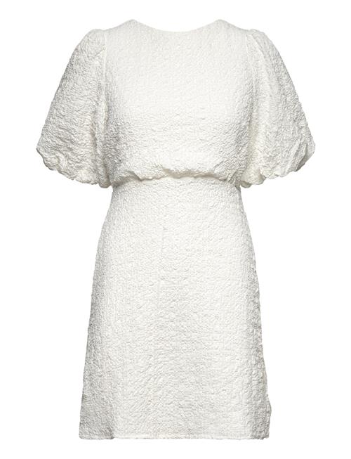 Structured Bow Short Dress Bubbleroom White