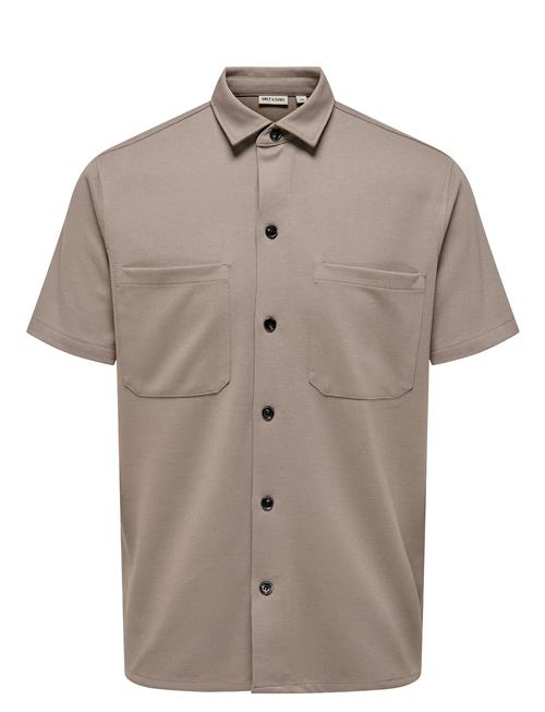 Onsnewkodyl Reg Ss Shirt ONLY & SONS Beige