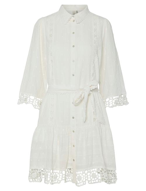 Yasthia 3/4 Shirt Dress S. YAS White