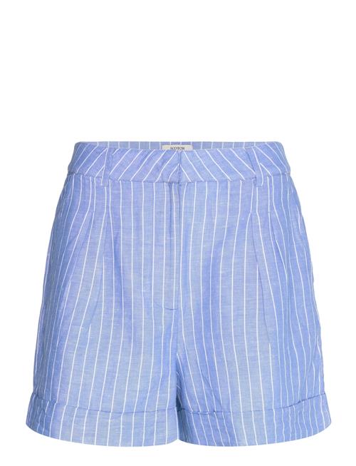 High Rise Linen Printed Shorts Scotch & Soda Blue