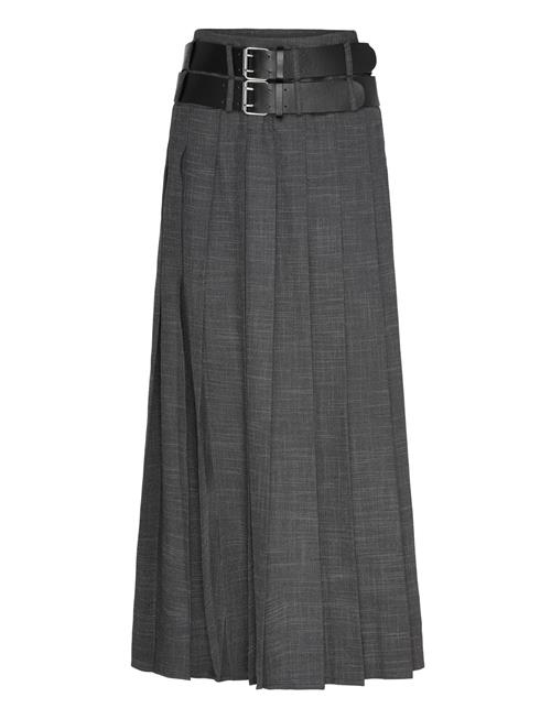 Cmtonnie-Skirt Is A Long Trucker-Style Skirt With Wide Pleats, A Concealed Side Copenhagen Muse Black