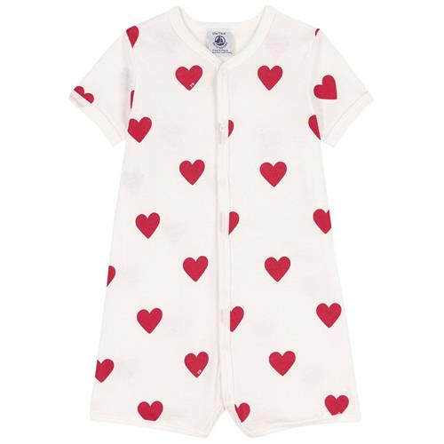 Petit Bateau Hjertemønstret Romper Cremefarvet | Hvid | 24 months