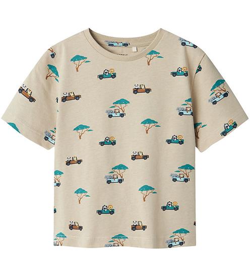 Name It T-shirt - NmmJivan - Island Fossil - m. Print