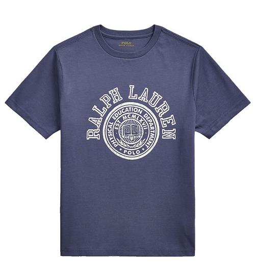 Polo Ralph Lauren T-shirt - Støvet Blå m. Print