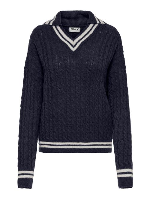 ONLY Pullover 'ONLKimberly'  navy / hvid