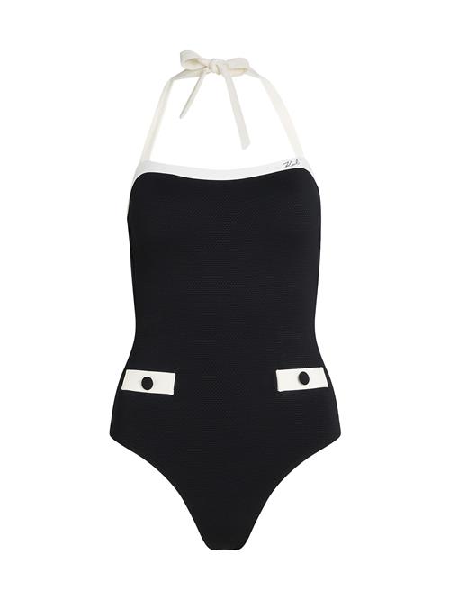 Karl Lagerfeld Badedragt  sort / hvid