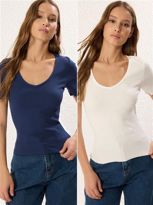 Trendyol Shirts  beige / navy