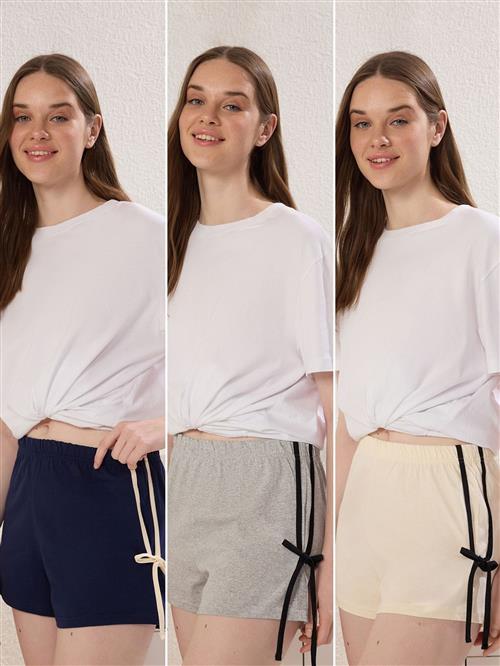 Trendyol Pyjamasbukser  beige / navy / grå