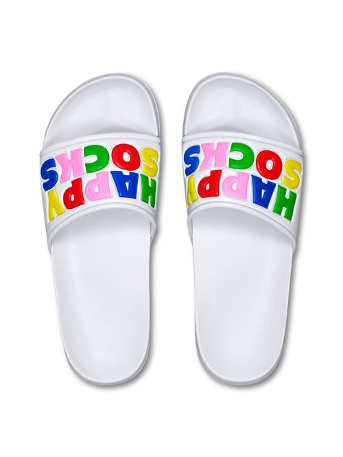 Happy Socks Pantoletter 'Happy Socks'  hvid