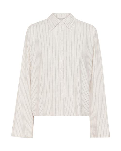 My Essential Wardrobe Bluse 'Jannie'  mørkegrå / hvid