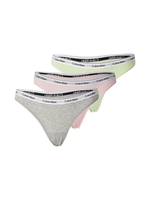 Calvin Klein Underwear String  grå-meleret / lysegrøn / lyserød