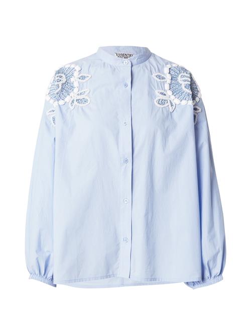 Essentiel Antwerp Bluse 'Hementine'  lyseblå / sølv / hvid