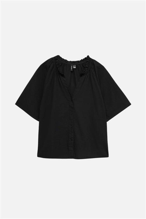 Linn Frill Top - Sort - L - Vero Moda