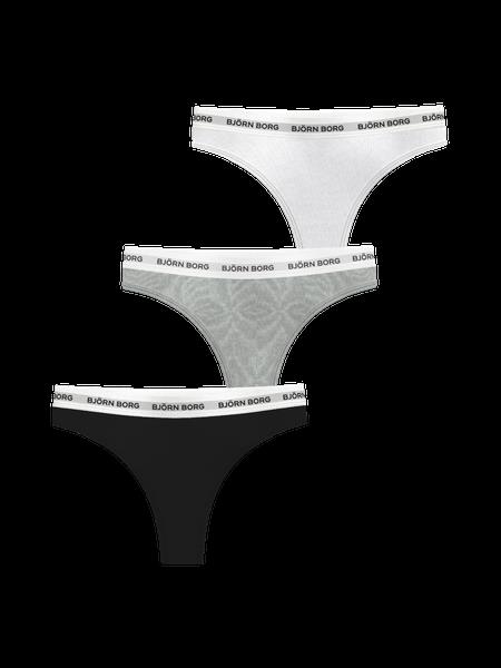 Björn Borg Logo Thongs 3-pack Multi, XXL